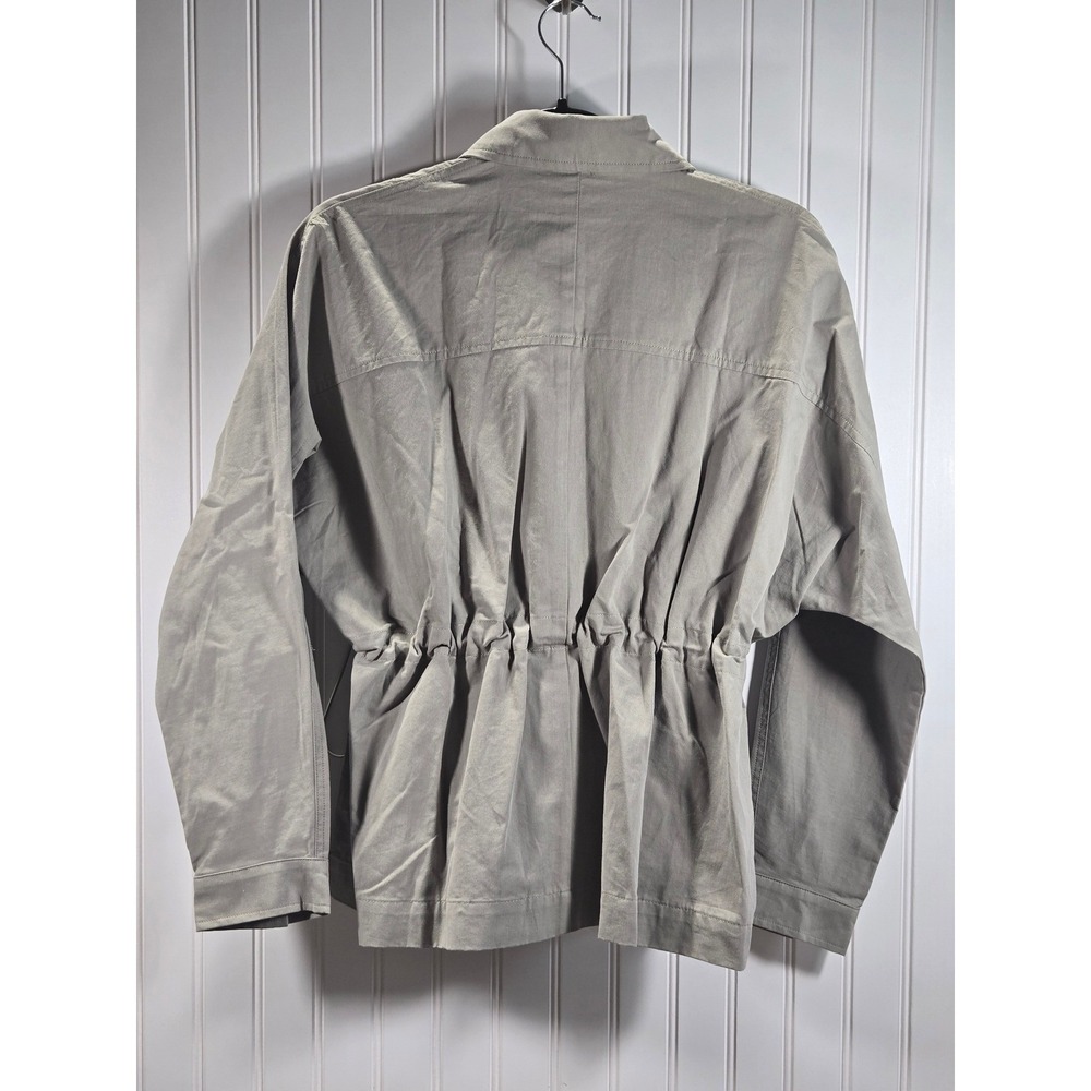 Pink Lily Sage Green Drawstring Utility Jacket 100% Cotton Womenn'sXS - Picture 3 of 15